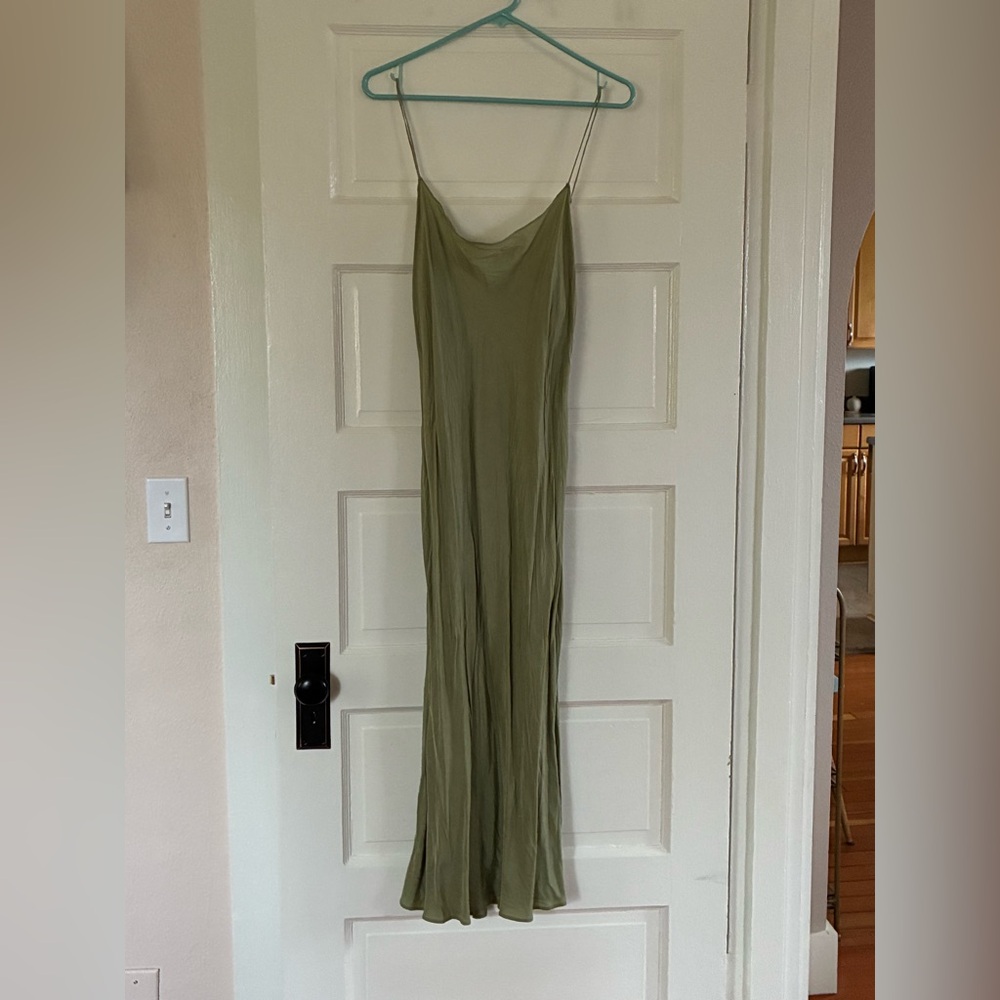 J. Crew Olive Green Slip Dress